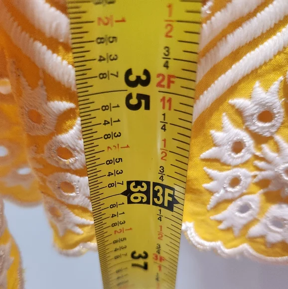 Yellow Floral Lace Dress - Picture 10 of 11